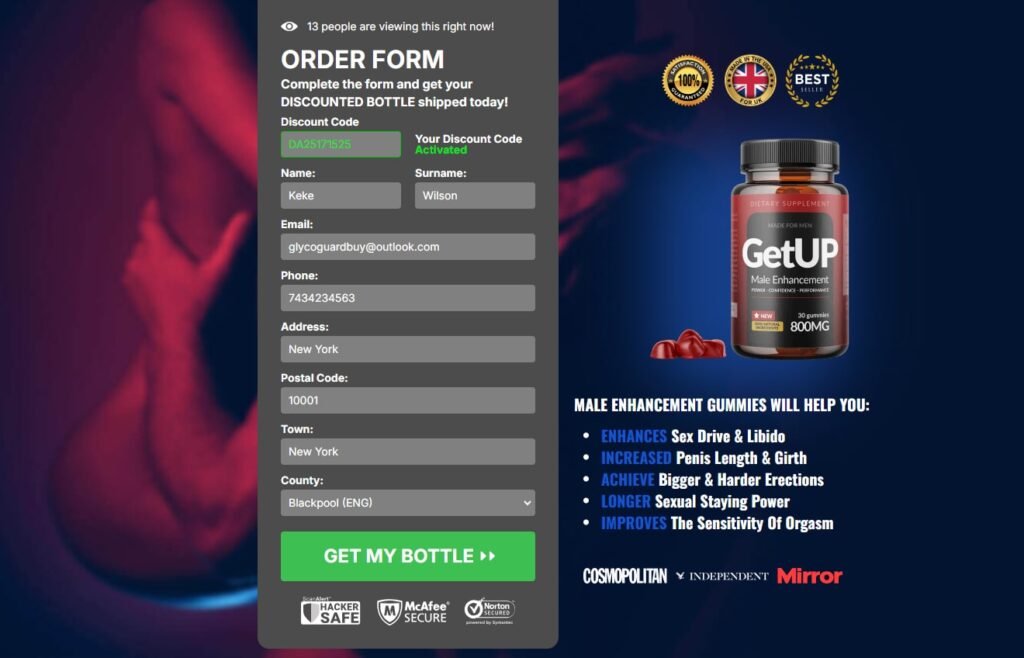 GetUP Male Enhancement Gummies UK
